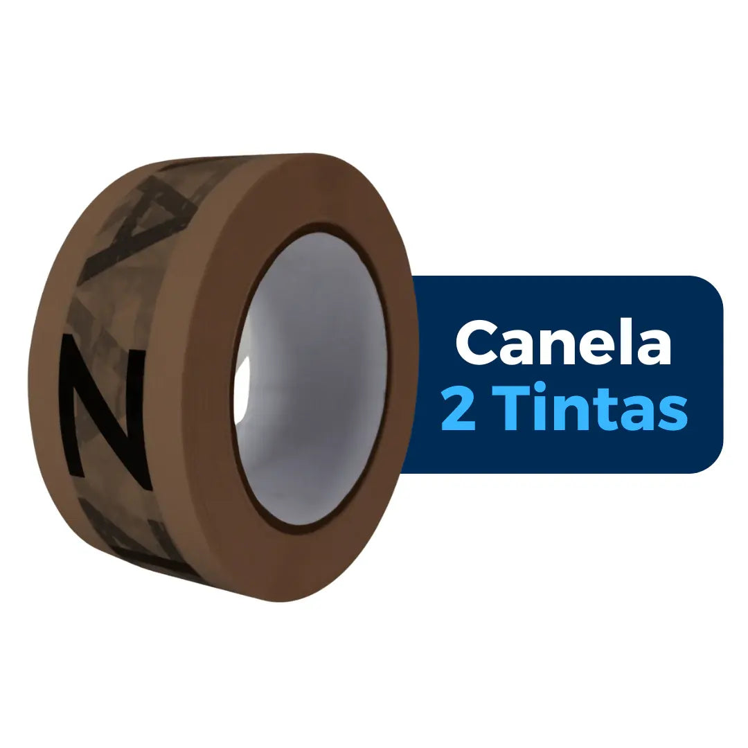 48 mm x 100 m - Cinta Adhesiva Personalizada Canela a 2 Tintas