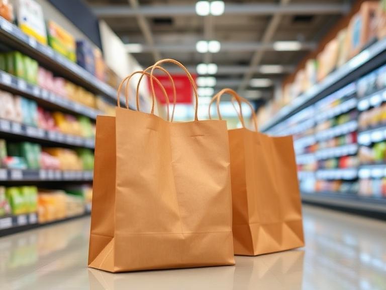 Bolsas de Papel con Asa para Compras
