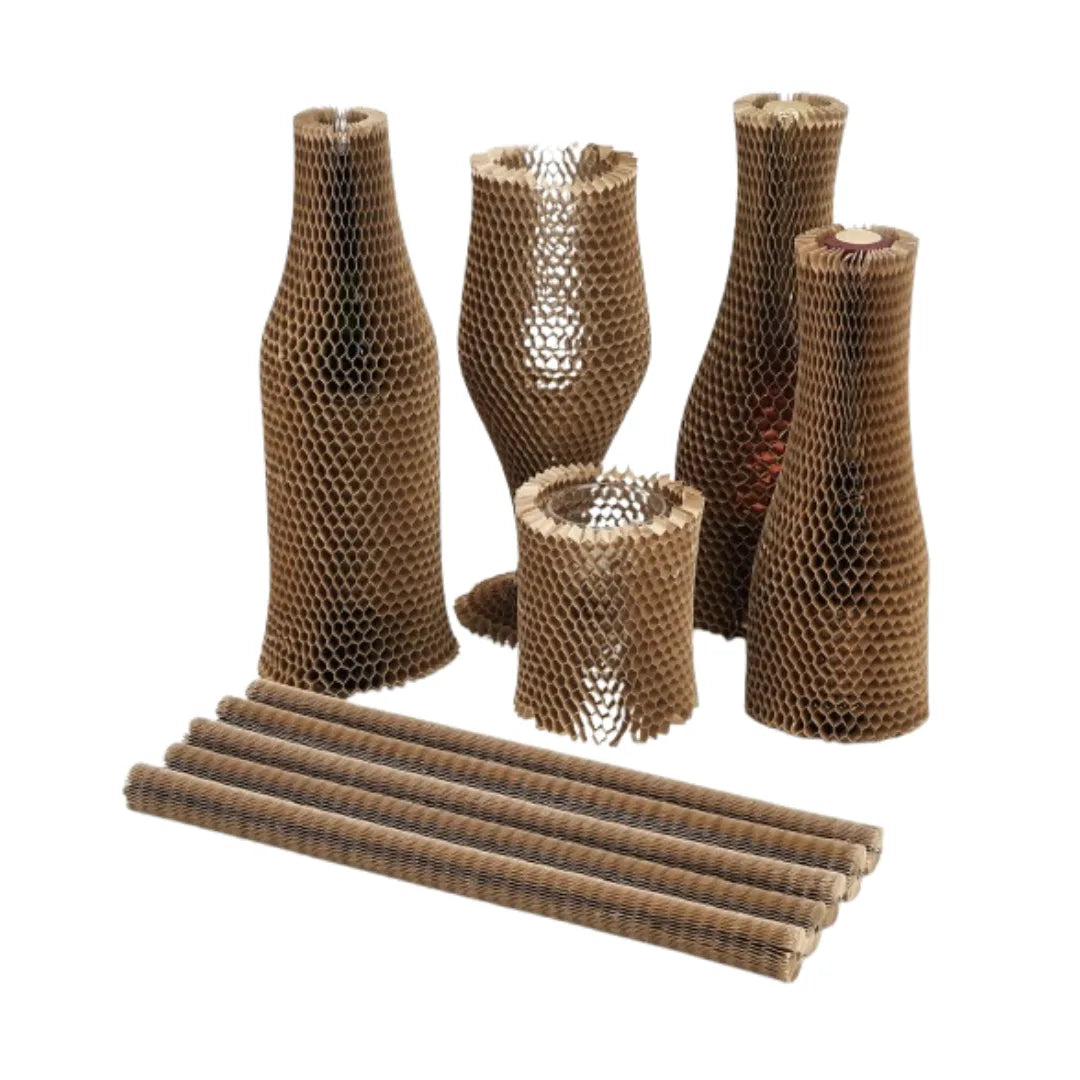 mangas de protección para botellas de papel honeycomb hexagonal