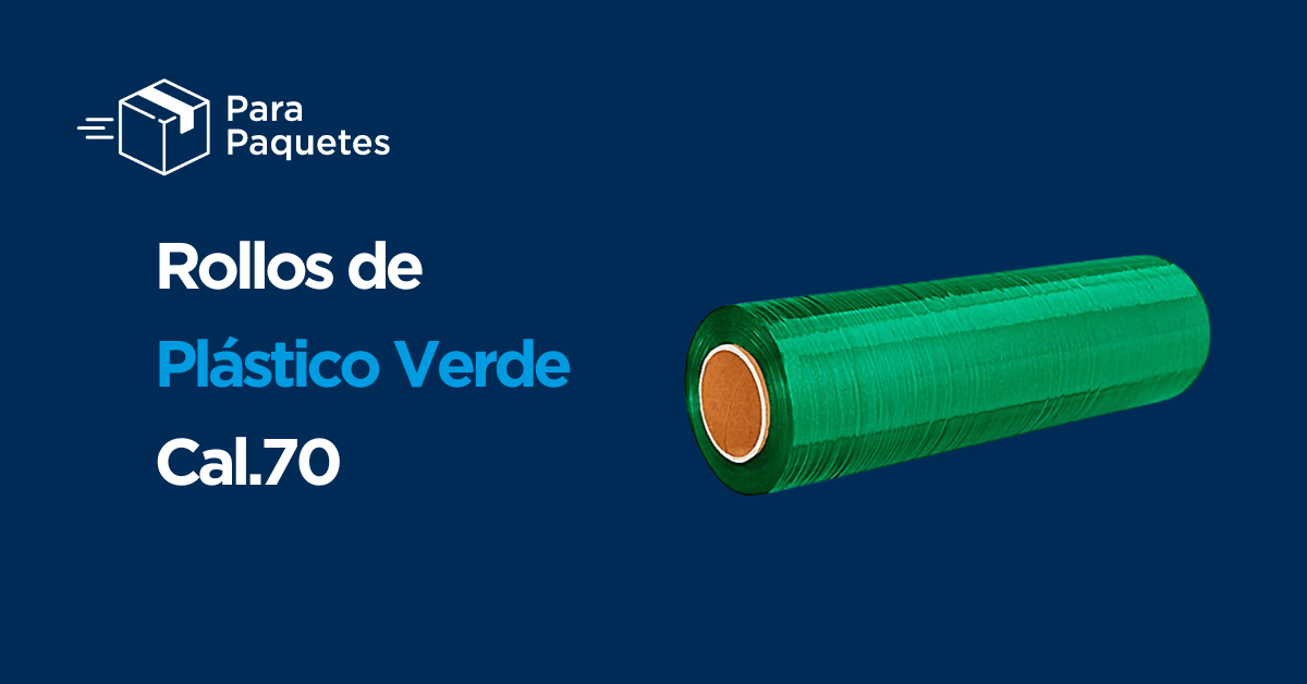 Rollos de Plástico Verde Cal.70 - Para Paquetes