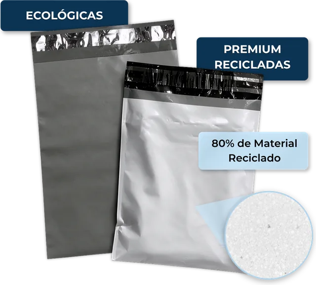 Bolsas para envío premium recicladas y ecológicas