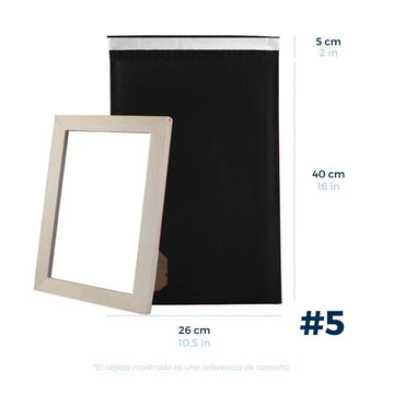 26 x 40 cm Sobres con Burbuja Negros | Paquete de 100 | Polietileno