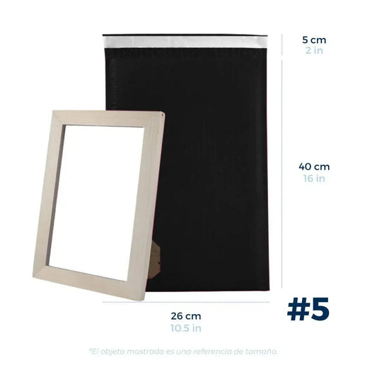 26 x 40 cm Sobres con Burbuja Negros | Paquete de 100 | Polietileno
