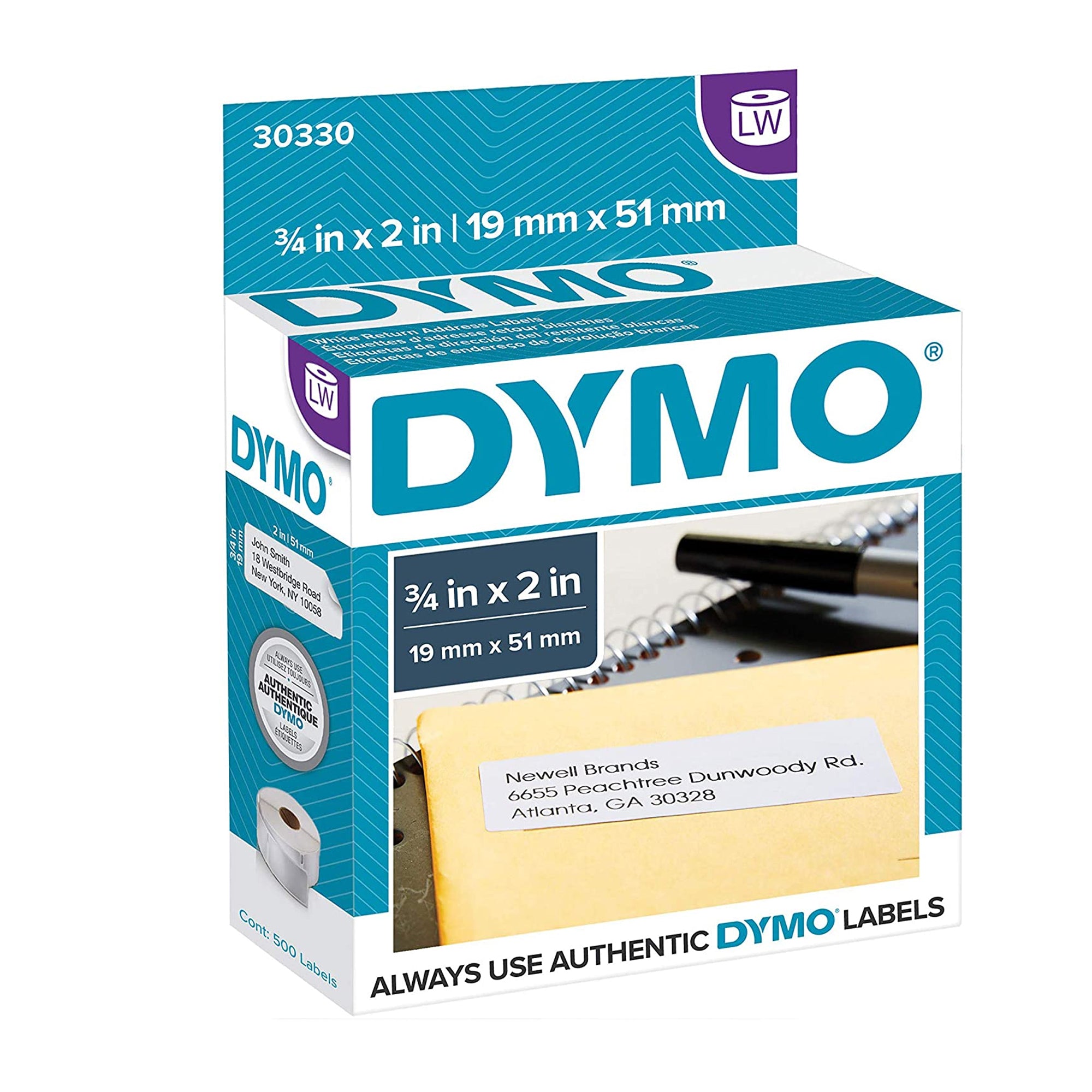 Etiquetas de Dirección del Remitente Blancas Dymo (30330)