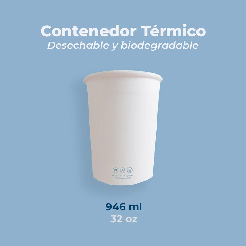 Contenedor Térmico Desechable y Biodegradable